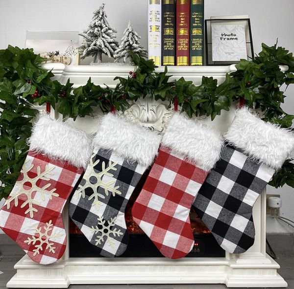 Последний размер 47.5cm, нетканый материал, рождественские украшения, Рождественский чулок, подарочные пакеты, рождественские большие носки, бесплатная доставка