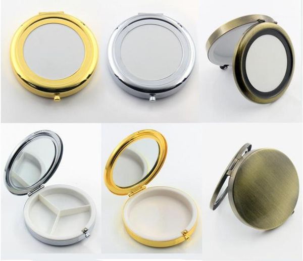 

storage bottles & jars 7cm metal round boxes holder 3 compartment case container small hearth makeup organizer sn6051