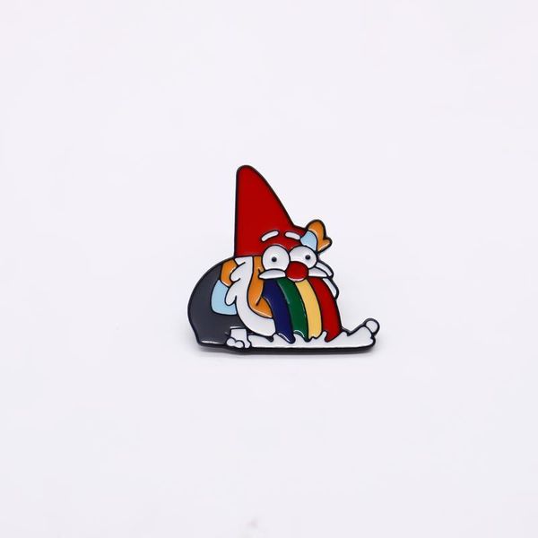 

pins, brooches cartoon brooch creative rainbow santa claus enamel badge interesting party accessories1, Gray