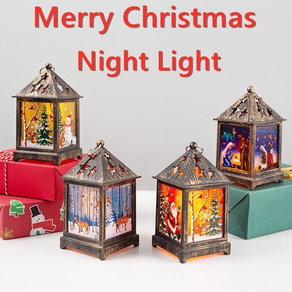 

snowman 2021 decoration creative elderly night retro lantern christmas decorations for home deskdecor light