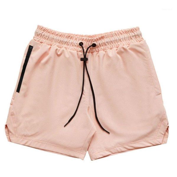 

men muscle running 2 in 1 shorts fitness gym workout towel loop pockets pants u50c1, White;black