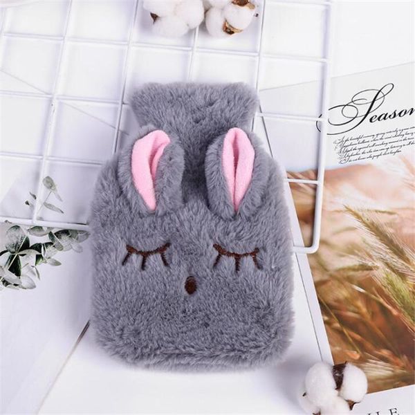 

cute pvc stress pain relief therapy water bottle bag with knitted soft cozy cover winter warm heat reusable hand warmer wmtlof