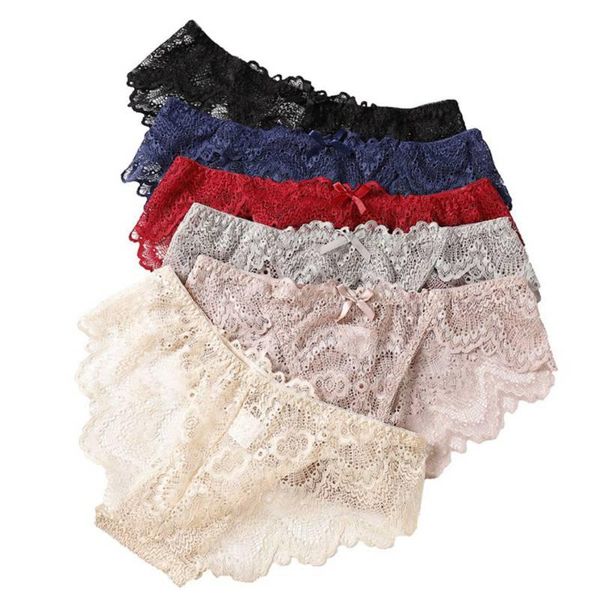 

women transparent lace panties seamless breathable ladies briefs lady underpants low waist lingerie, Black;pink