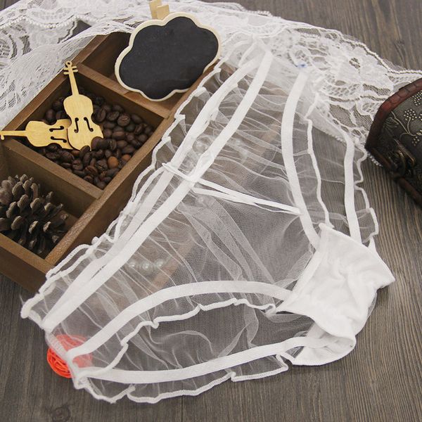 

women panties lace thongs underwear transparent mesh bragas ultra-thin women's mujer panty bow briefs soft iwhdh