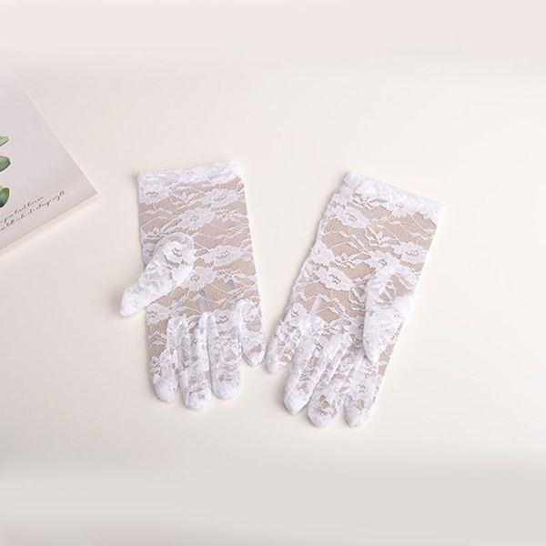 

child white lace gloves flower girl gloves performance dancing birthday evening party dress with gloves kids wedding h sqchtv