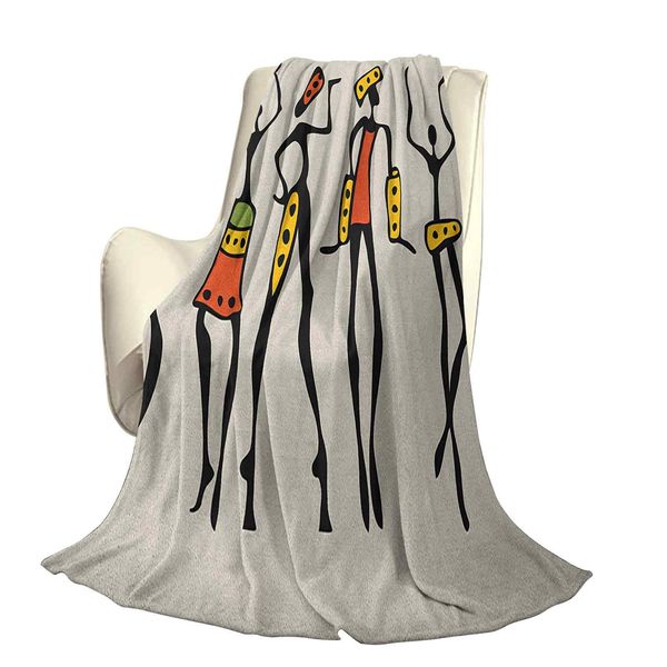 

group clan dancers characters in sketchy festival hand drawn artworkoffice leisure blankets