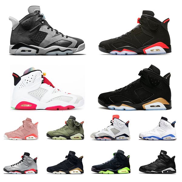 

6 smoke grey hare 6s outdoor shoes for men women black infrared unc sports sneakers mens trianers 36-47