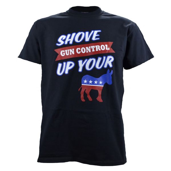 

shove gun control up your democratic party on black shirt big tall tee shirt sport hooded sweatshirt hoodie