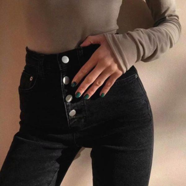 

high waist jeans for women 2020 spring autumn black skinny jeans woman pencil denim trousers casual pants female 20201, Black;white