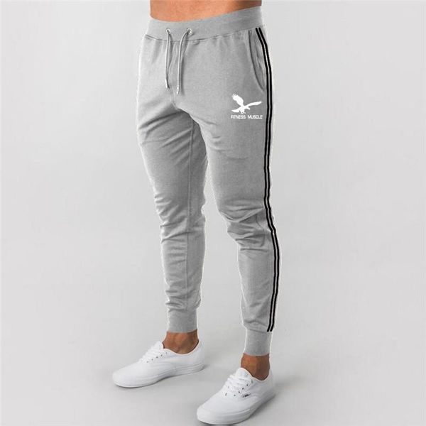 

men jogger pants new fashion sweatpants men fitness bodybuilding gyms pants male runners clothing autumn sports stripe trousers, Black;blue