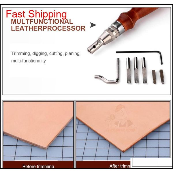 

leatherwork craft sets stitching groover creasing edge beveler to sew crease leather ad qylisa packing2010