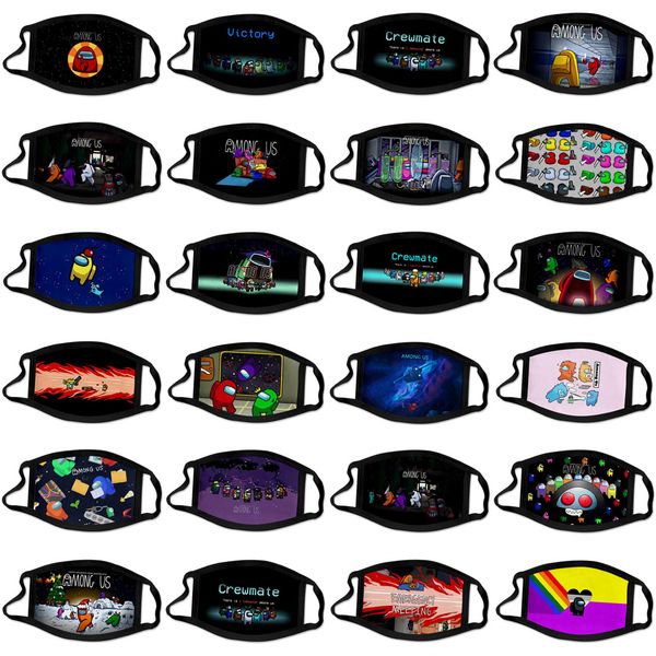 

among us grewmet game mixed colors game cartoon mask games designer fashion facemasks printed masks custom made kid cotton mask
