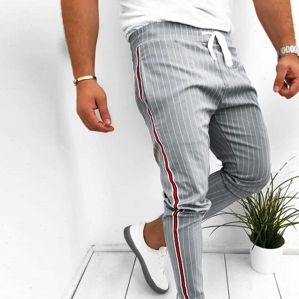 

check trousers for men mens sweatpants joggers striped patchwork casual drawstring sweatpant trouser stylish casual pants, Black