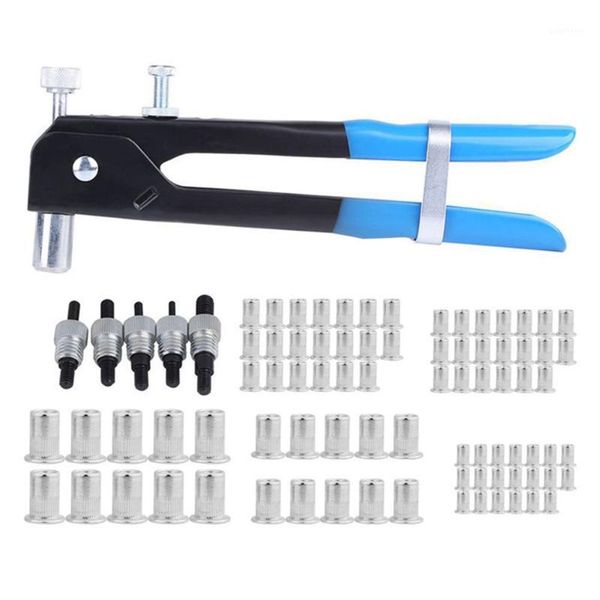 

86pcs/set blind rivet nut threaded insert riveter mandrels hand tools kit jdh881