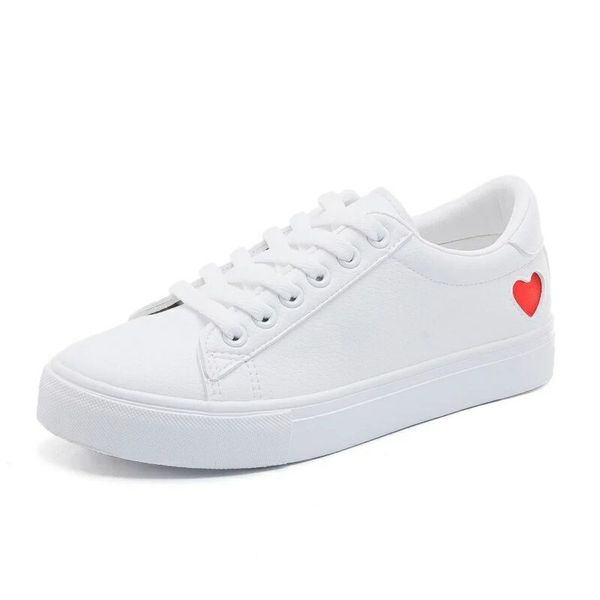 

designer women canvas shoes women casual flats heart lace-up fashion ladies spring/autumn shoes designer white sneaks eur size 36-42, Black