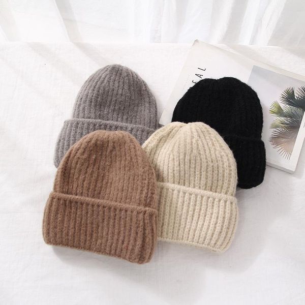 

women men autumn winter causal wild warm plush thick solid color knit twist fashion hat knitted hat female, Blue;gray