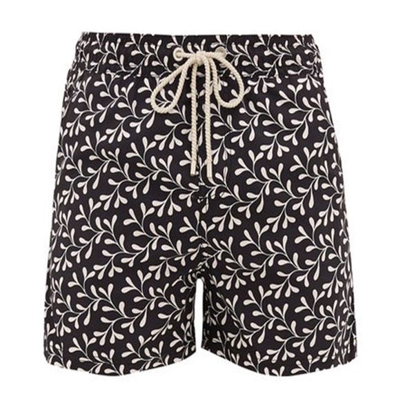 

men's summer loupas seaweed printed swimming trunks decor shorts casual pants fashion slim small sheet, White;black
