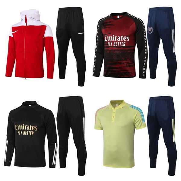 

survetement tracksuits 2020 2021 arsen willian thaoms pepe nicolas ceballos soccer sets tracksuit training football polo jacket set, Black