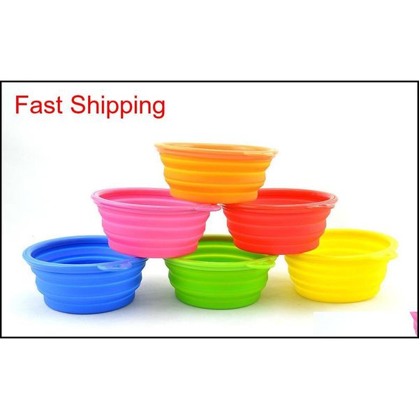 

new fashion environmental eco-friendly dogs cats pets travel feeding food pop-up collapsible plastic sile f qylhbi packing2010