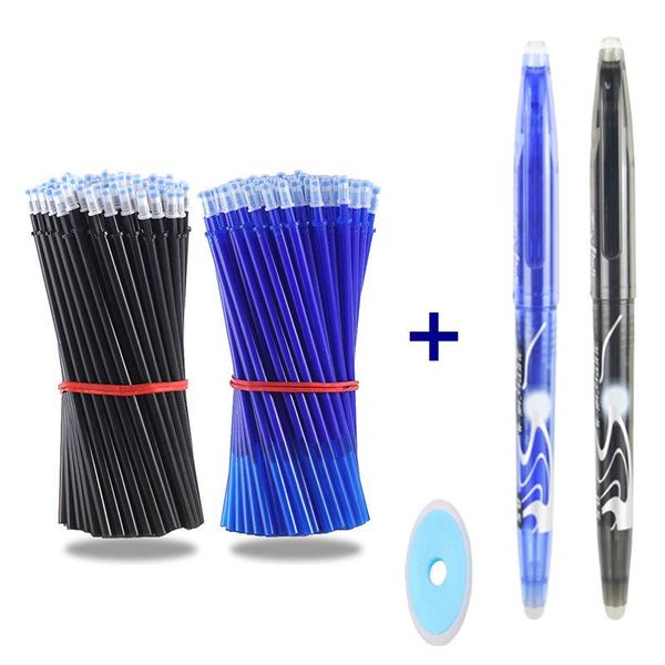 

erasable pen refill set office gel pen 0.5mm rod magic washable handle erasable blue/black ink school stationery