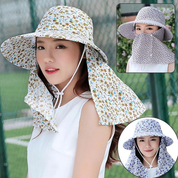 

2021 spring summer new lady's sun hat outdoor uv protection cap breathable windproof fashion floral camouflage printing sunhat, Blue;gray