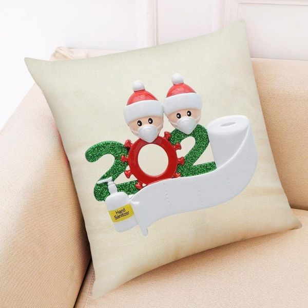 

pillow case home christmas decor cushion cover survived family pillowcase throw pillow cover masks 2020 linen new year1
