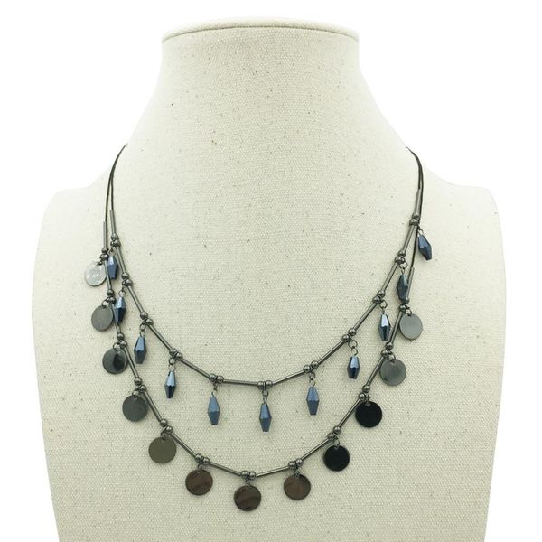 

2018 новый женский statemen ожерелье многослойные трубы choker ожерелья кристалл бусины модные аксессуары 2018 новый sqcebx bdefashion, Silver