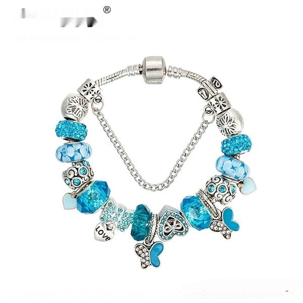 

wlllf wind jewelry crystal blue bracele wind style fashion handmade crystal braceletexotic jewelry bracelet blue diy braceletbeaded bracelet, Golden;silver