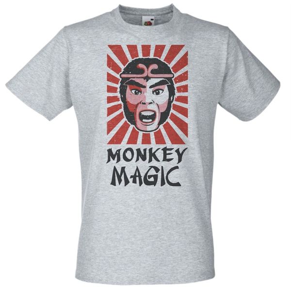 

summer tee shirt mens grey monkey magic t-shirt 1980's funny japanese tv show o-neck t-shirt sport hooded sweatshirt hoodie