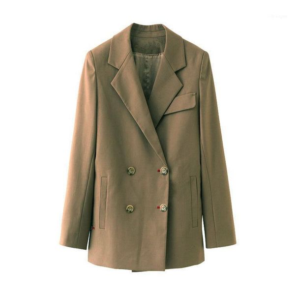 

women coat loose casual slim slim double-breasted suit blazer women white blazer1, White;black