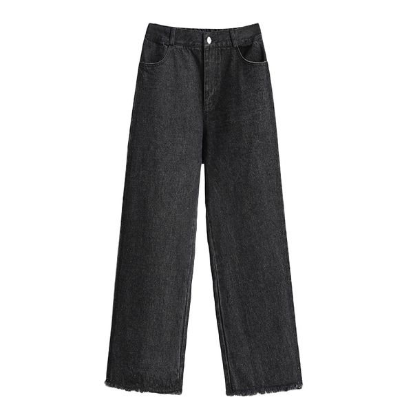 Neohil 5xl inverno moda mulheres negras retas denim ankle-length jeans alta cintura ocasional high street largo calças p9718 201105
