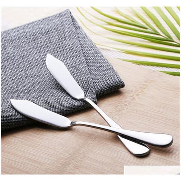 

100pcs/lot stainless steel cutlery knife metal butter knife cheese jam spreader cake knives jllkmi dh_garden