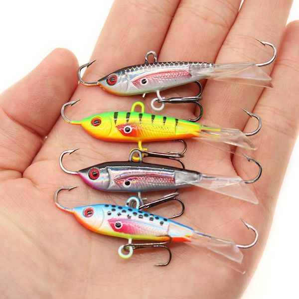 

gobygo ice fishing lure lead jigging sinking hard baits vib sharp fishing hooks ice fishing gear pike perch car qylula