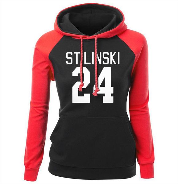 

sweatshirt for women autmn winter raglan hoody print stilinski 24 wolf teen fashion streetwear hip hop womens sportswear, Black