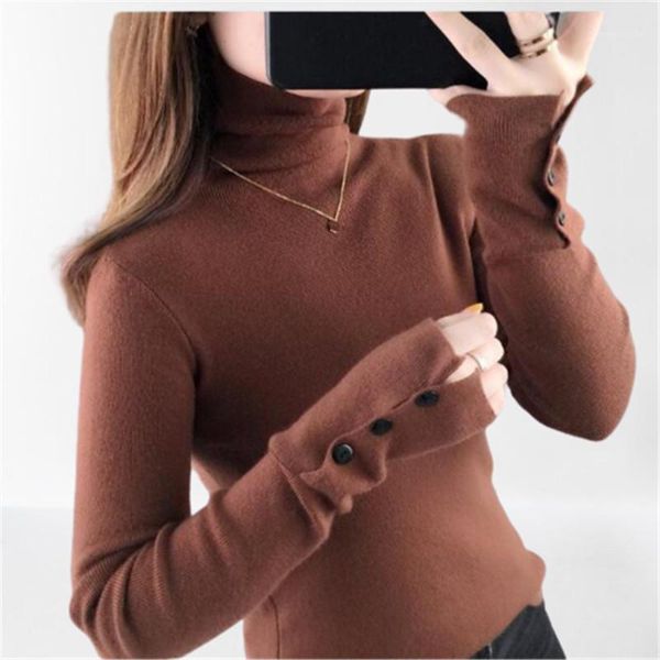 

women sweater 2020 autumn winter basic brown khahi green black white pile collar christmas sweaters pull homme1, White;black
