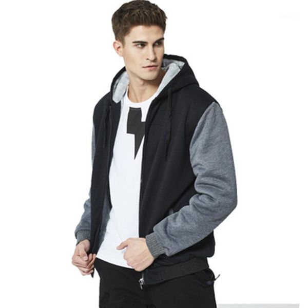 

men's jackets 2020 casual hooded coats men outerwear thick cotton jacket male brand clothing1, Black;brown