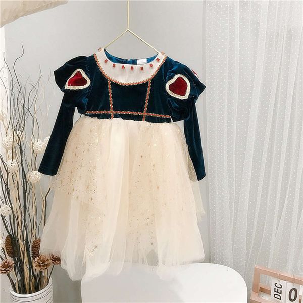 

2021 spring new children's foreign sle princs little girl's veet drs epgcssfp, Red;yellow