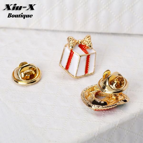 

новый 12 рождественских брошь комплекты симпатичные санта-клауса рождественские чулок конфеты pins броши рождественские подарки ювелирные из