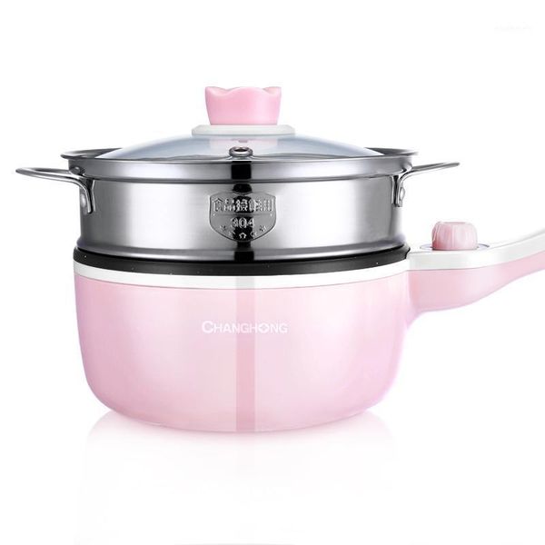 

portable electric multi cooker mini non-stick frying pan egg boiler steamer pot pan cooker student ot auto power-off1