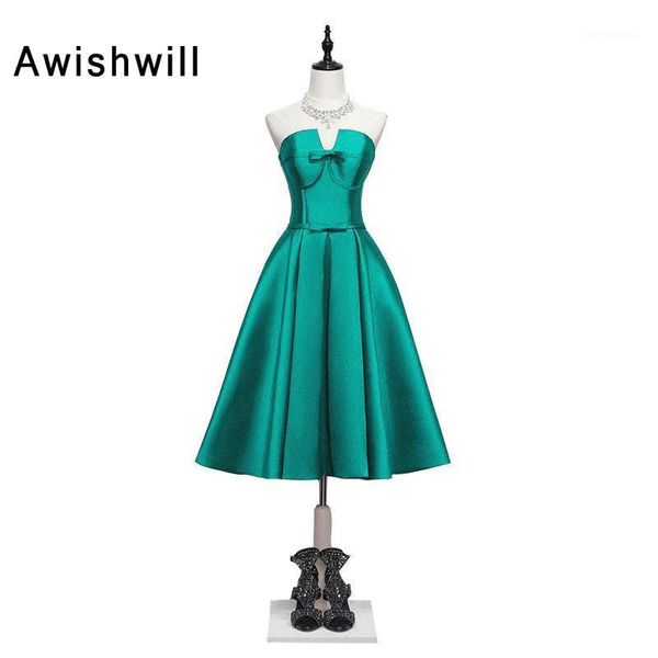 

party dresses fashion vestido de noiva green color a-line satin short cocktail dress bridal gowns robe 20211, White;black