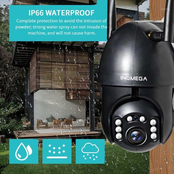 

cameras inqmega black ptz dome camera full color outdoor cloud storage wireless ip65 waterproof night vision two way audio1