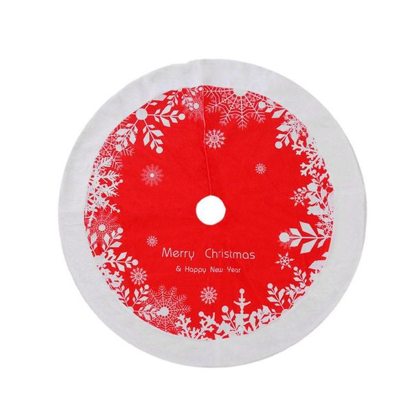 

christmas decorations red round tree skirt plush embroidery carpet for decoration floor pad year ornament home
