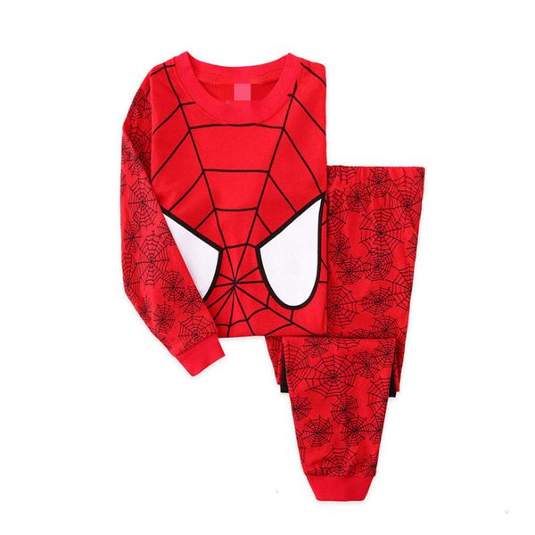 

air suit new conditioning cotton pajamas flower round neck long sve children's home wear two piece sethpt5, Blue;red