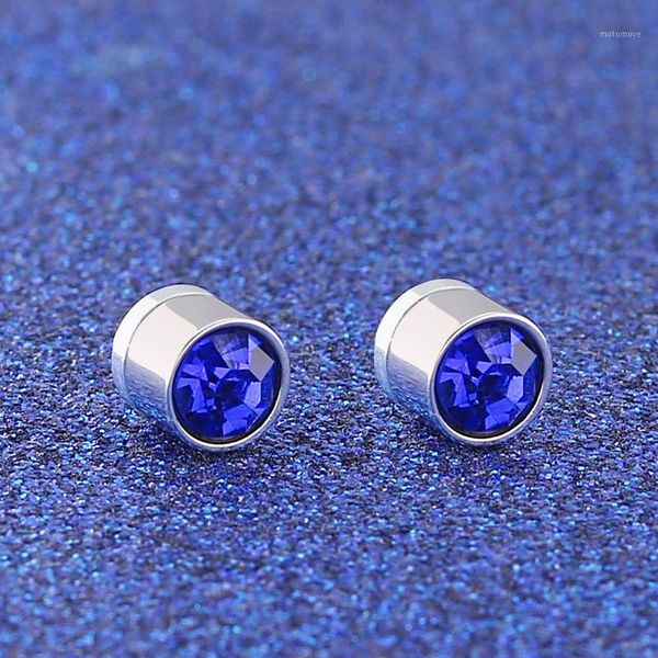 

round earring for women 2020 stainless steel men punk light stud earring magnet couple setting ear clips fashion jewelry1, Golden;silver