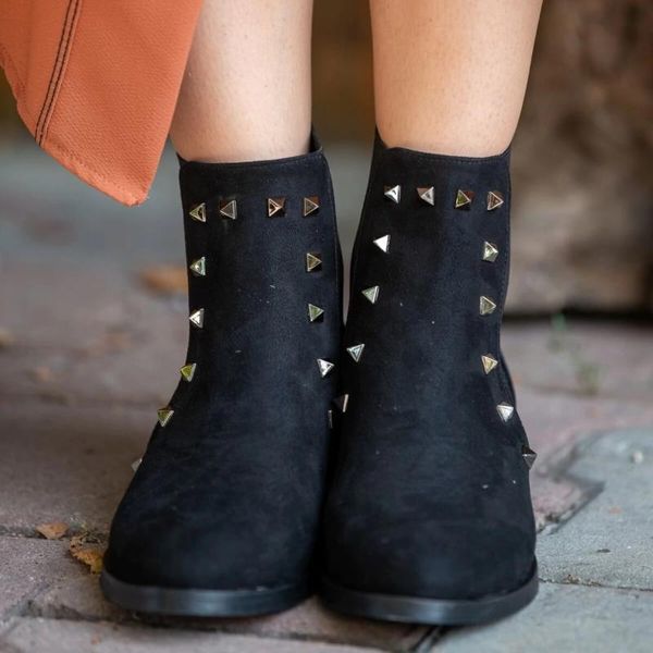 

boots star black suede