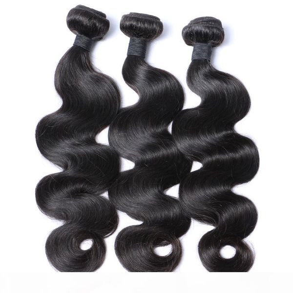 

8a unprocessed human hair extensions natural color black 1b brazilian human hair weave bundles body wave