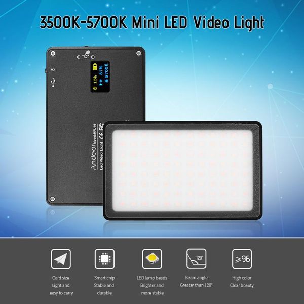 

mini 3500k-5700k dimmable built-in rechargeable battery led video studio light camera pgraphy lamp for dslr camera
