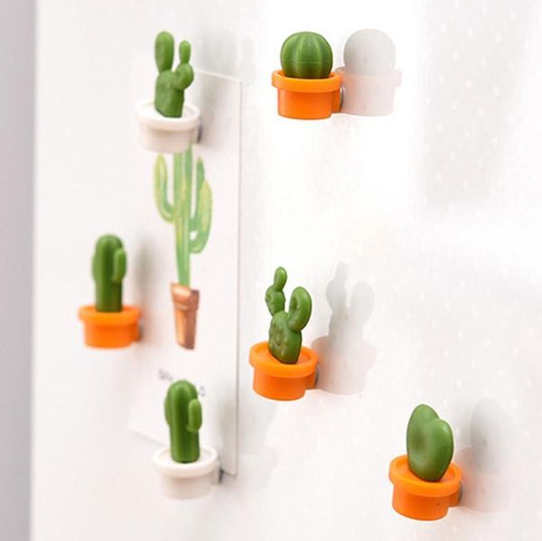 

fridge magnets 6pcs cute succulent plant magnet button cactus refrigerator message sticker l08071