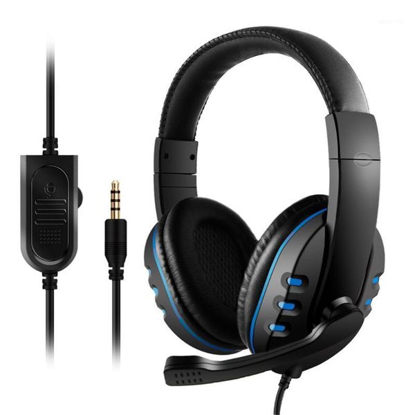 

wired gaming headset over ear game headphones noise canceling 3.5mm earphone with microphone volume control for lappc1