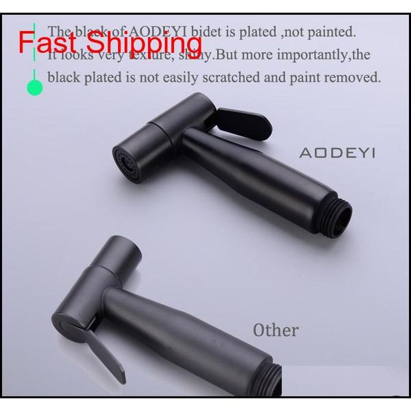 

304 stainless black handheld bidet spray black shower sprayer set toilet shattaf sprayer douche jlllue sport777
